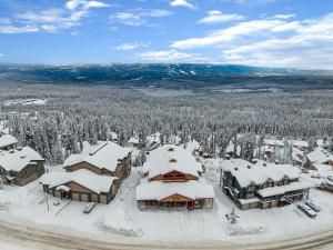 an aerial view of a resort with snow covered roofs at Blackrock 6 in Big White