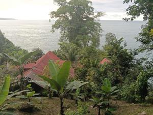 a view of the ocean from a resort at Alma Nuquiseña in Panguí