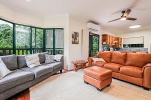 a living room with two couches and a couch at Merindah • Pet-Friendly • Central 4BDR for 10 in Agnes Water