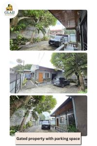 two pictures of a car parked in a parking space at GLAJJ Residences - Tubod Iligan City in San Miguel