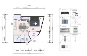 a floor plan of a house with diagrams at The Exstra in Otaru