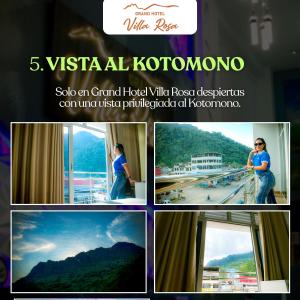 a collage of photos of a woman and a mountain at GRAND HOTEL ViLLA ROSA in Tingo María