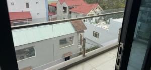 a view from a window of a building at AVS Nội Bài Hotel in Sóc Sơn