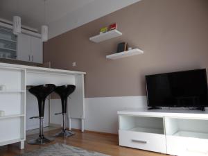 TV a/nebo společenská místnost v ubytování Hostel S