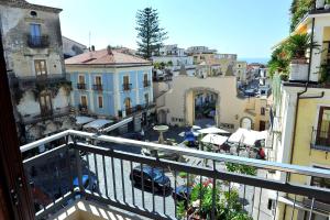 a view of a city from an apartment balcony at B&B Rosy in Paola