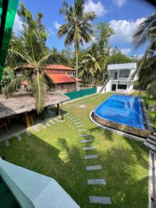 an aerial view of a villa with a swimming pool at Sky Vista by Jonathan's way in Negombo