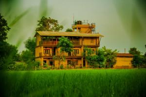 a large building in the middle of a field at Babai Outback Adventures PVT LTD in Bardiyā +29 photos