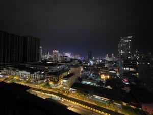 a view of a city at night with lights at L Residence 2 BTB in Phnom Penh