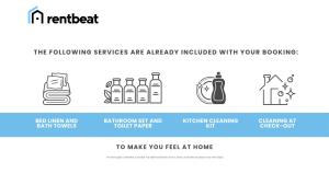 a set of four icons for a kitchen and cleaning products at Casa Zefiro by Rentbeat in Ostuni