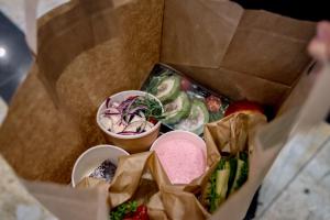 a box filled with different types of food at Hotel Lamberton in Ołtarzew