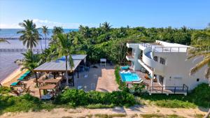 an aerial view of a resort on the beach at Mangata Villas Adults Only in San Pedro