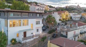 an aerial view of a city with buildings at B&B Fiore di Cappero by Calabria Stay in Cariati +4 photos