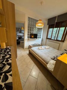 a bedroom with a large bed in a room at Gioiello House in Pisa