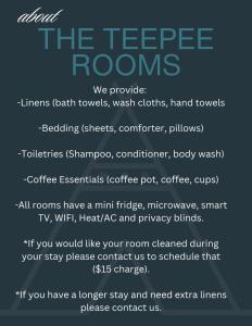a poster of the theee rooms at TeePee Room 5- Newly Renovated in Roscommon