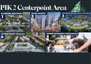 a collage of pictures of aventricular area at Osaka Riverview PIK2 By Micky Studio in Rawalumpang +2 photos