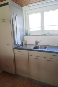 a kitchen with a sink and a window at Apartment Steinideen by Interhome in Meiringen