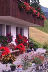 a house with flowers on the side of it at Apartment Anneliese Schaad Studio by Interhome in Hasliberg Wasserwendi