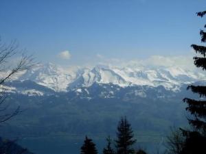 a view of a snow covered mountain range at Apartment be und mee by Interhome in Rigi Kaltbad +16 photos