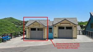 a house with two doors on the side of it at Ridge Home Multi-level with PC Views Ski Trail in Park City +43 photos