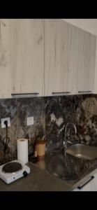 a kitchen counter top with a sink and a sink at Lupo in Budva