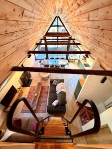 an overhead view of a living room in a house at La grange Ausar in Bareilles