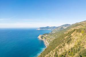 an aerial view of the amalfi coast at Creuza de Cinque Terre Apartment in Volastra