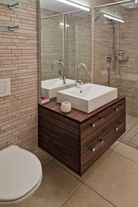 a bathroom with a sink and a toilet at Apartment Studio Flumserberg by Interhome in Flumserberg