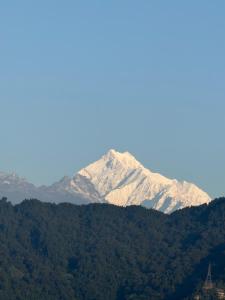 a snow covered mountain in the distance at Royale Serenity in Gangtok