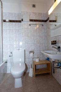 a bathroom with a toilet and a sink at Apartment Chesa Müller by Interhome in Zuoz +2 photos