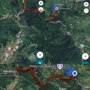 eine detaillierte Karte des vorgeschlagenen Evangeliumsbundes in der Unterkunft Vikendica Delfin Durakovici-Trnovo in Grahovište + 2 Fotos