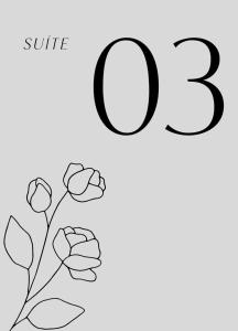 a drawing of a flower with the text s outline at Suites da Bela 03 Caparaó in Caparaó Velho