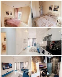 a collage of four pictures of a bedroom at Jasmine in Sharm El Sheikh
