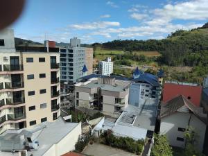 an overhead view of a city with buildings at 502 edificio premieri in Piratuba