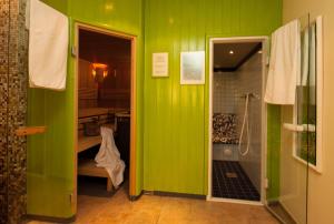 Postel nebo postele na pokoji v ubytování Das Landhaus Apartments Prägant