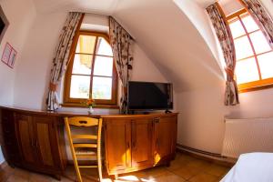 TV a/nebo společenská místnost v ubytování Hotel Kovac