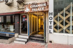a chunky palace store on a city street at Cihangir Palace Hotel in Istanbul