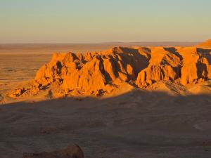 a view of a mountain in the desert at Bee Happy Hostel & Gobi amazing tour in Dalandzadgad