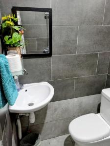 a bathroom with a sink and a toilet at Rava Lodge in Punaauia +10 photos