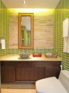 a bathroom with a sink and a mirror at The Sea View Residence in Ban Bang Bao +19 photos