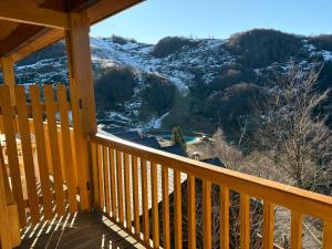 a view from the deck of a cabin at Cosy d'Asmae in Ustou