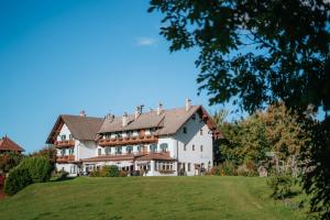 a large house on a hill with a green lawn at Villa Maier B&B & Apartments in Soprabolzano