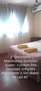 a poster of a bedroom with a bed and a window at Vergniaud 70 in Colón