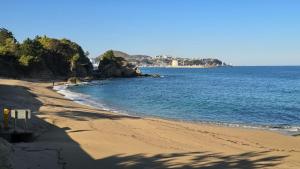 a sandy beach with the ocean in the background at Donghae Eoul Stay in Donghae
