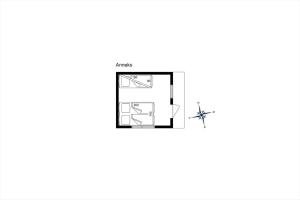 a floor plan of a tiny house with a window at 10006-Rorvig-Hojsandsparken-3 in Rørvig