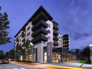 a rendering of a building on a street at Stelmar Apartment in Banja Luka