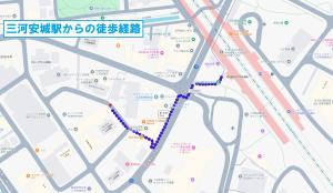 a map of the subway line in osaka at Hotel NOA (Adult Only) in Anjomachi