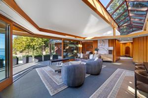 an open living room with a skylight at Chuckanut Point Villa 2 Bedroom in Bellingham