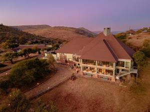 an overhead view of a house with a roof at Hannah Game Lodge in Ohrigstad
