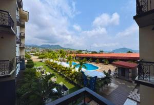 an aerial view of a resort with a swimming pool at Marcsons Hotels and Resorts in Limbe