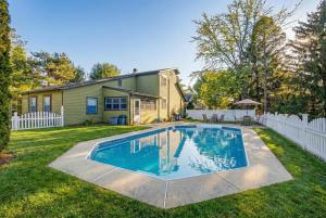 a house with a swimming pool in the yard at The Edamame House in Nazareth